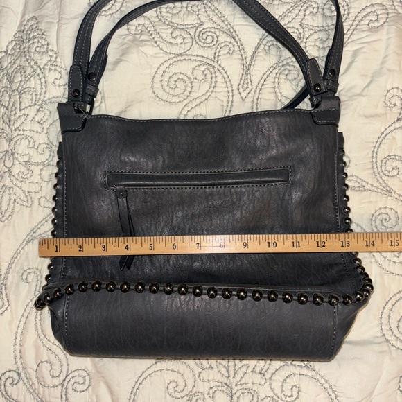Jessica Simpson charcoal gray purse/shoulder bag, EUC - Picture 3 of 16